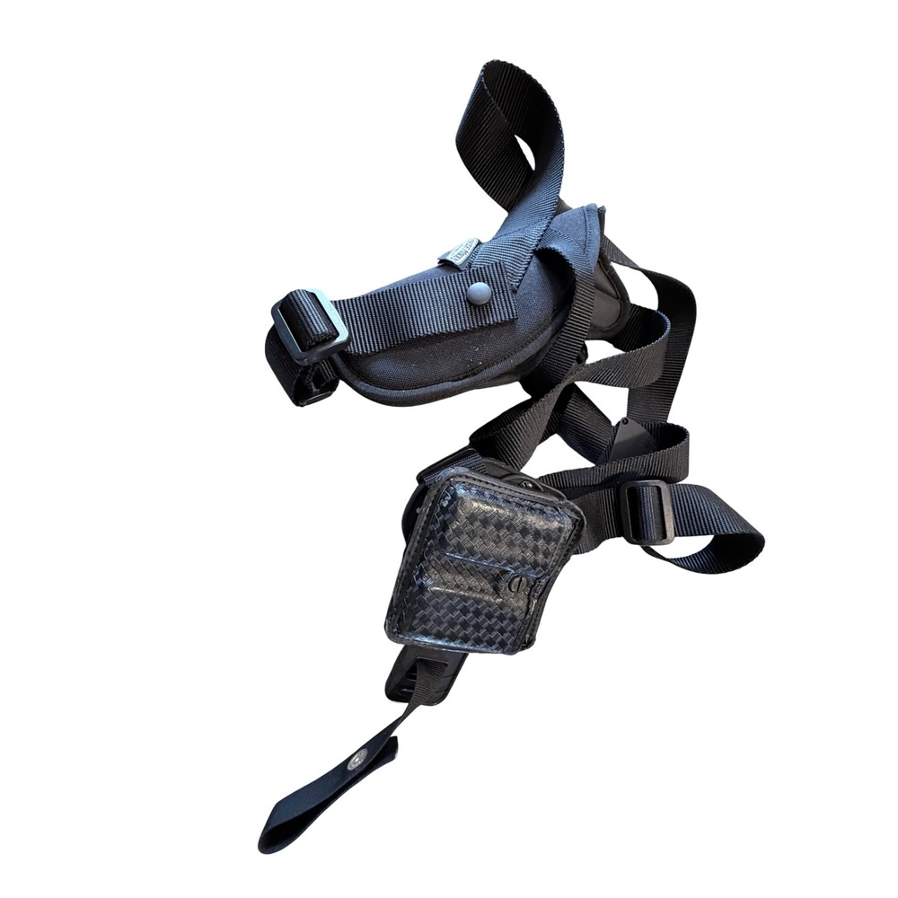 Uncle Mikes Bianchi Black‎ Tactical Shoulder Holster Basketweave Mag Pouch Rig